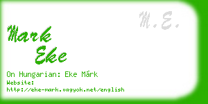 mark eke business card